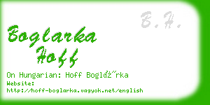 boglarka hoff business card